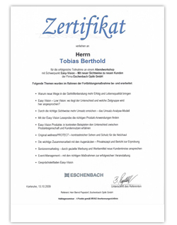 Download Zertifikat - Easy Vision Eschenbach Optik GmbH